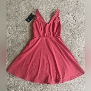 HALARA Pink A-Line V-Neck Sundress for Weddings